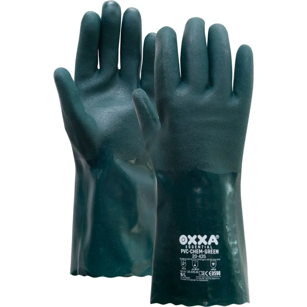 12 Paar OXXA Essential PVC-Chem-Green 20-435