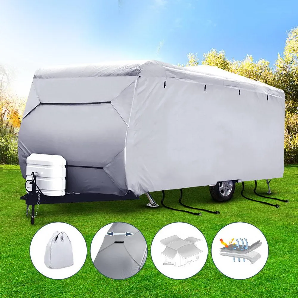 14-16Ft Caravan Cover Campervan 4 Layer UV Water Resistant