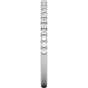 14k White Gold 1/4 CTW Diamond Band, Size 7