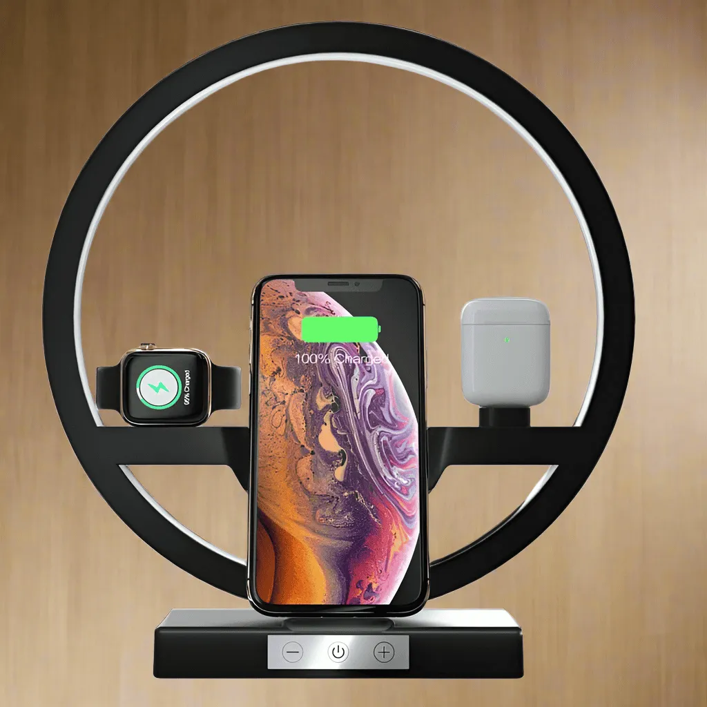 3-in-1 Fast Wireless Charging Station – Charge Your iPhone, Apple Watch & AirPods Simultaneously