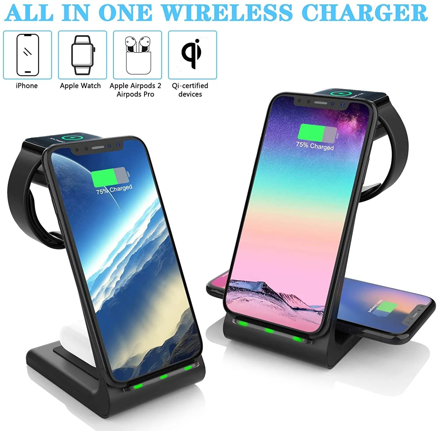 3 in 1 Wireless Charger for iPhone Apple Watch Airpods T3
