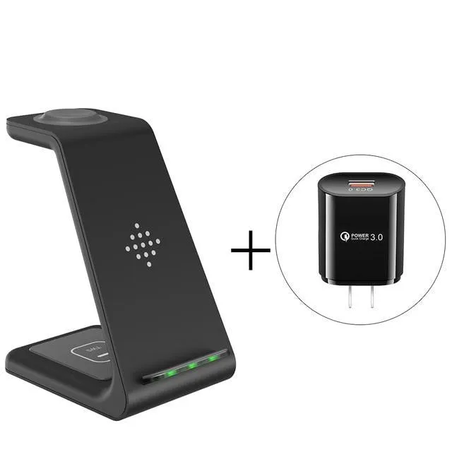 3 in 1 Wireless Charger Station QI 15W Fast  Wireless Charging Stand