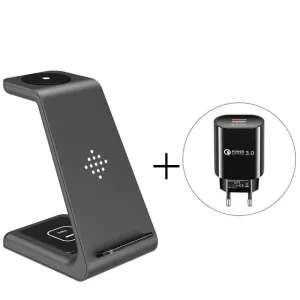 3 in 1 Wireless Charger Station QI 15W Fast  Wireless Charging Stand
