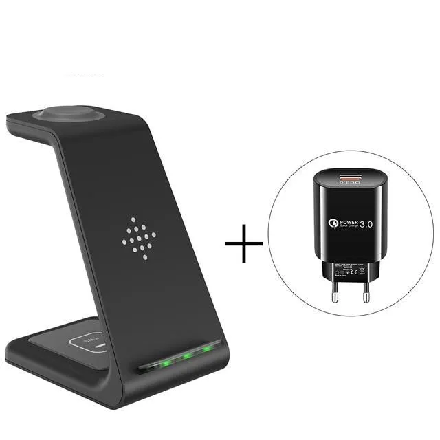 3 in 1 Wireless Charger Station QI 15W Fast  Wireless Charging Stand
