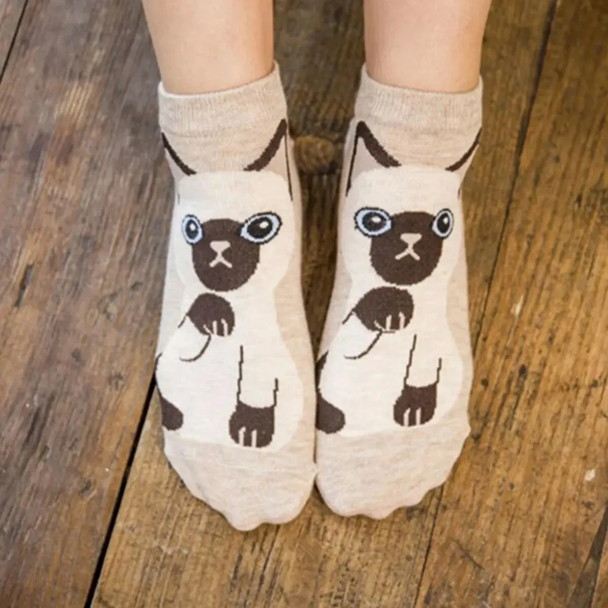 5 Pairs/Set Women's Cartoon Cute Cat Ankle Socks