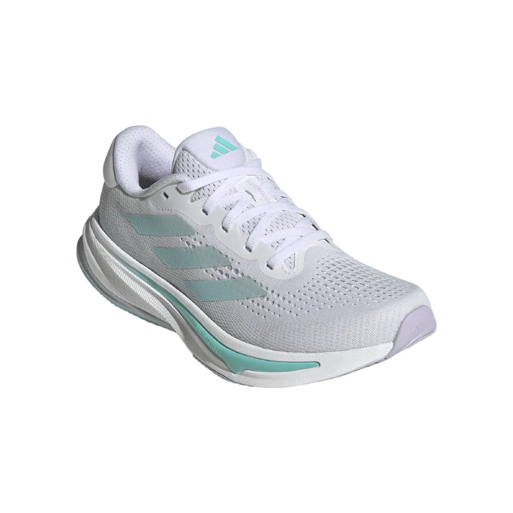 Adidas Supernova Rise (Womens) - White/Linen Green Metallic/Flash Aqua