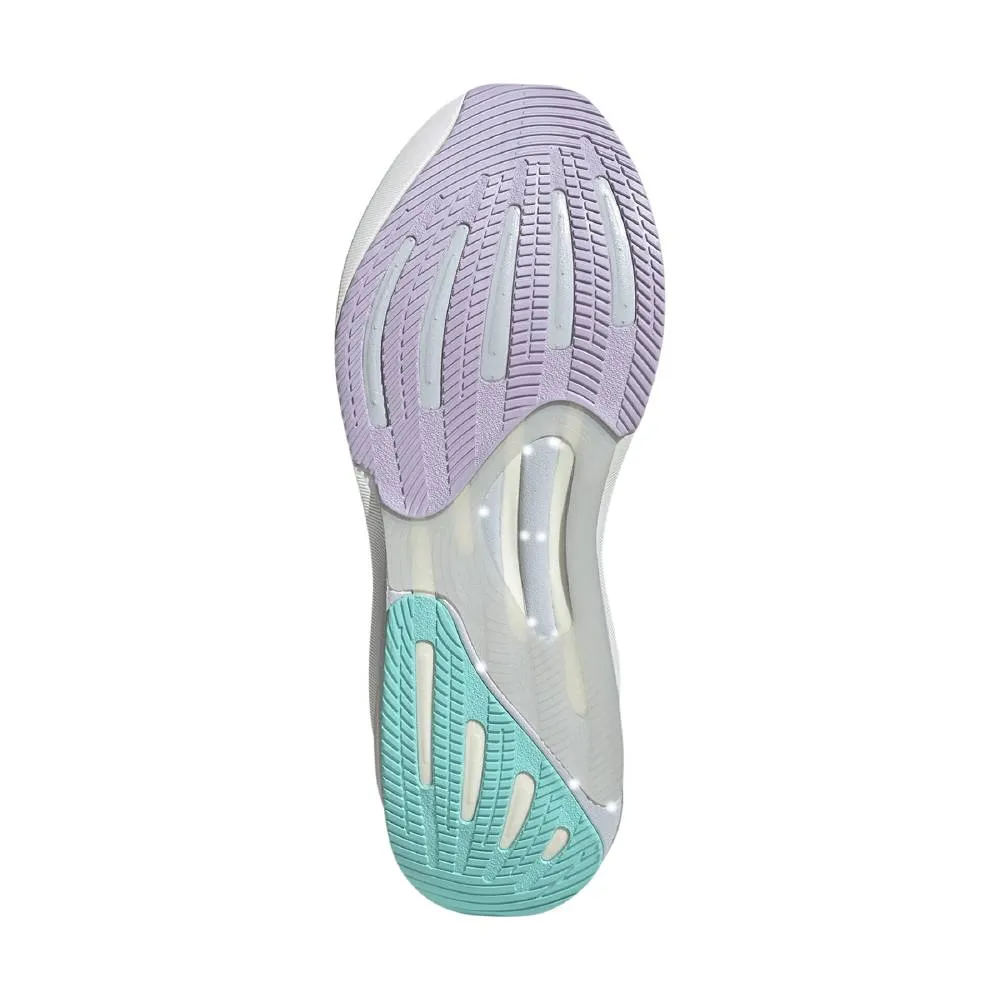 Adidas Supernova Rise (Womens) - White/Linen Green Metallic/Flash Aqua