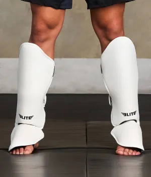 Adults' Plain White Muay Thai Shin Guards