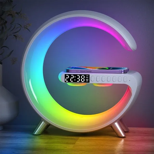 Alarm Clock Wireless Charger w/ Speaker & Mobile APP