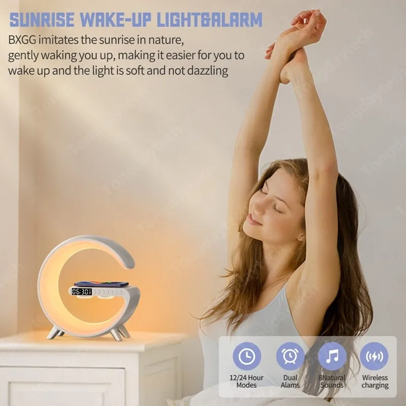 Alarm Clock Wireless Charger w/ Speaker & Mobile APP