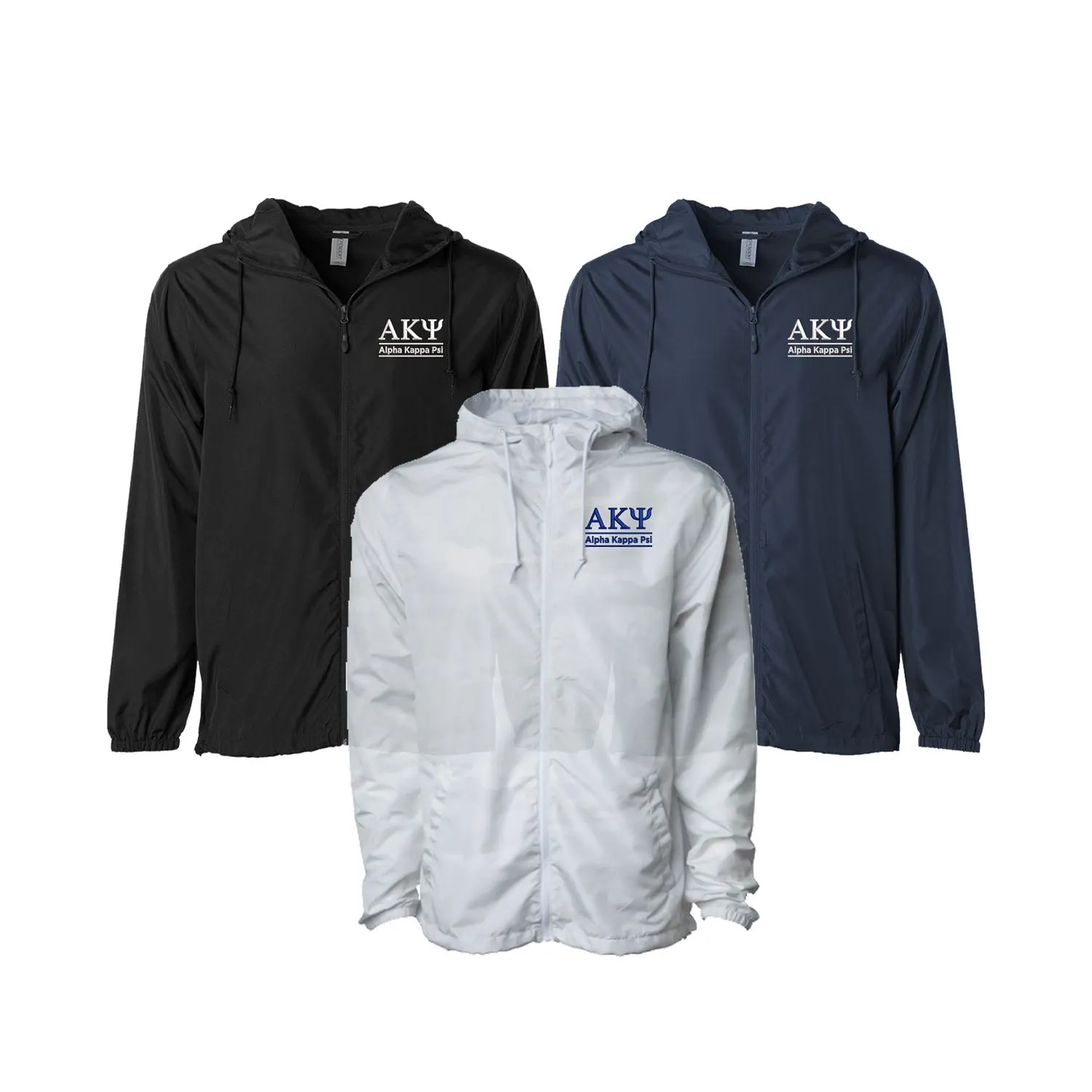 Alpha Kappa Psi Windbreaker Jacket 2 Line Design