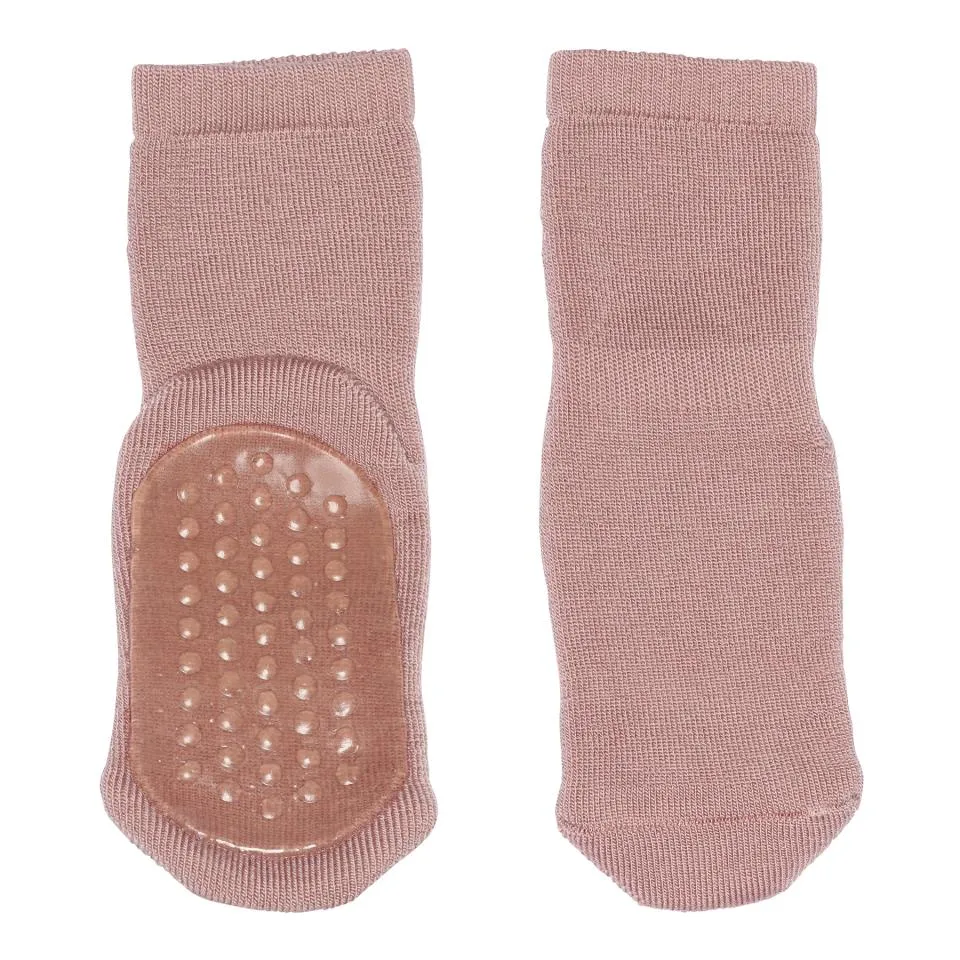 Antislip Huissokken Kinderen Wol 7951 188 Wood Rose