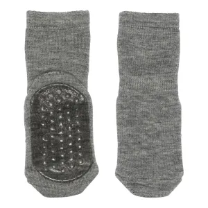 Antislip Huissokken Kinderen Wol 7951 491 Grey Melange