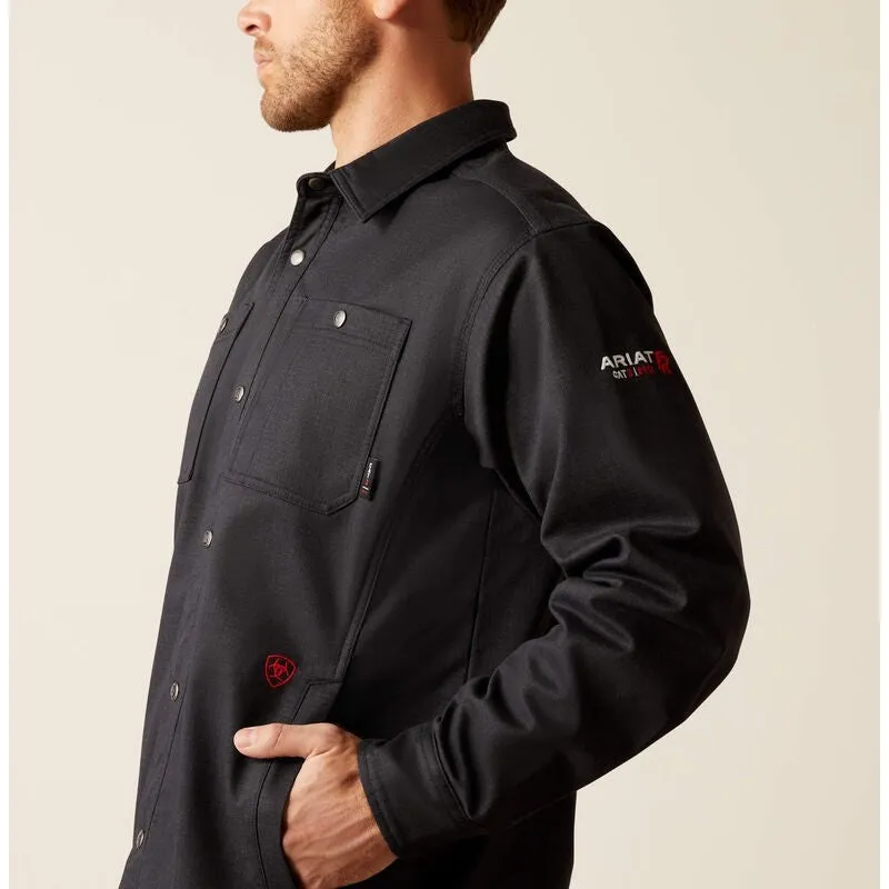 Ariat Men's Flame Resistant Ripstop Softshell Flame Resist Shirt Jacket Black - 10052103