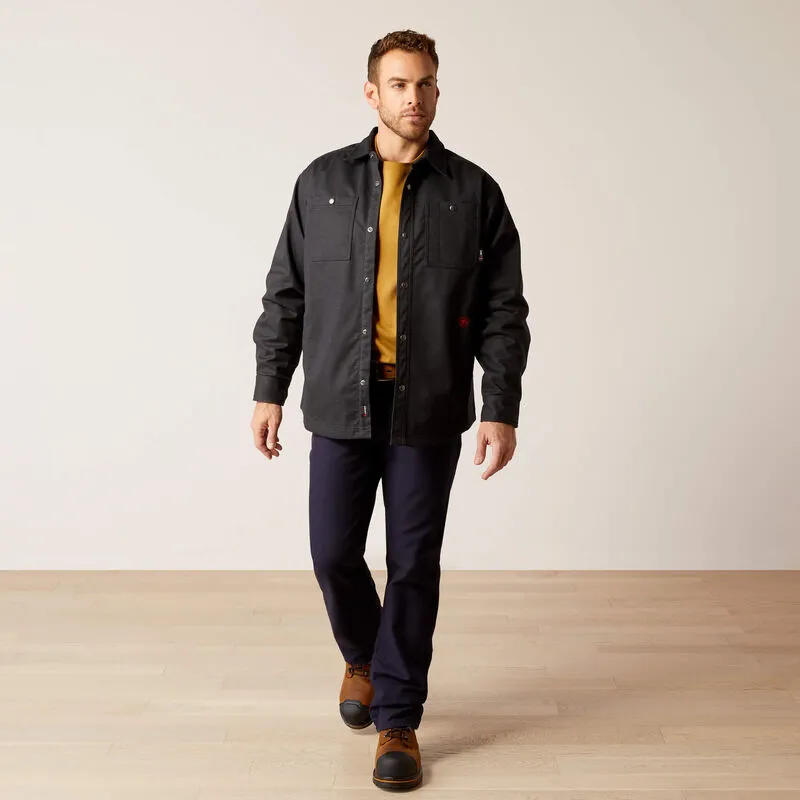 Ariat Men's Flame Resistant Ripstop Softshell Flame Resist Shirt Jacket Black - 10052103
