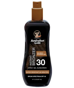 Australian Gold  Instant Bronzer Spray Gel Sunscreen Water Resistant 237ml