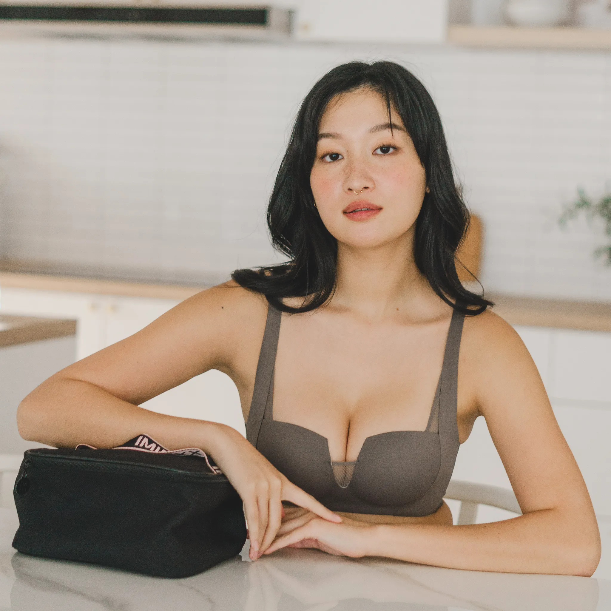 [BACKORDER OPEN] Oompharific! Anti-Slip Super Push Up Seamless Wireless Bra in Cocoa Latte