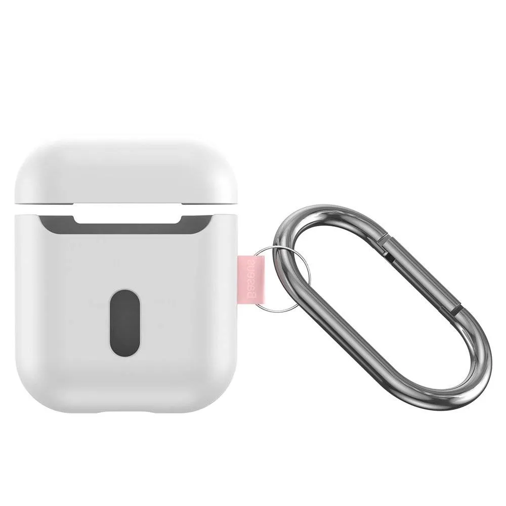 Baseus - Let "s go Woven Lable Hook Protective Case For Pods 1/2 Generation White & Pink