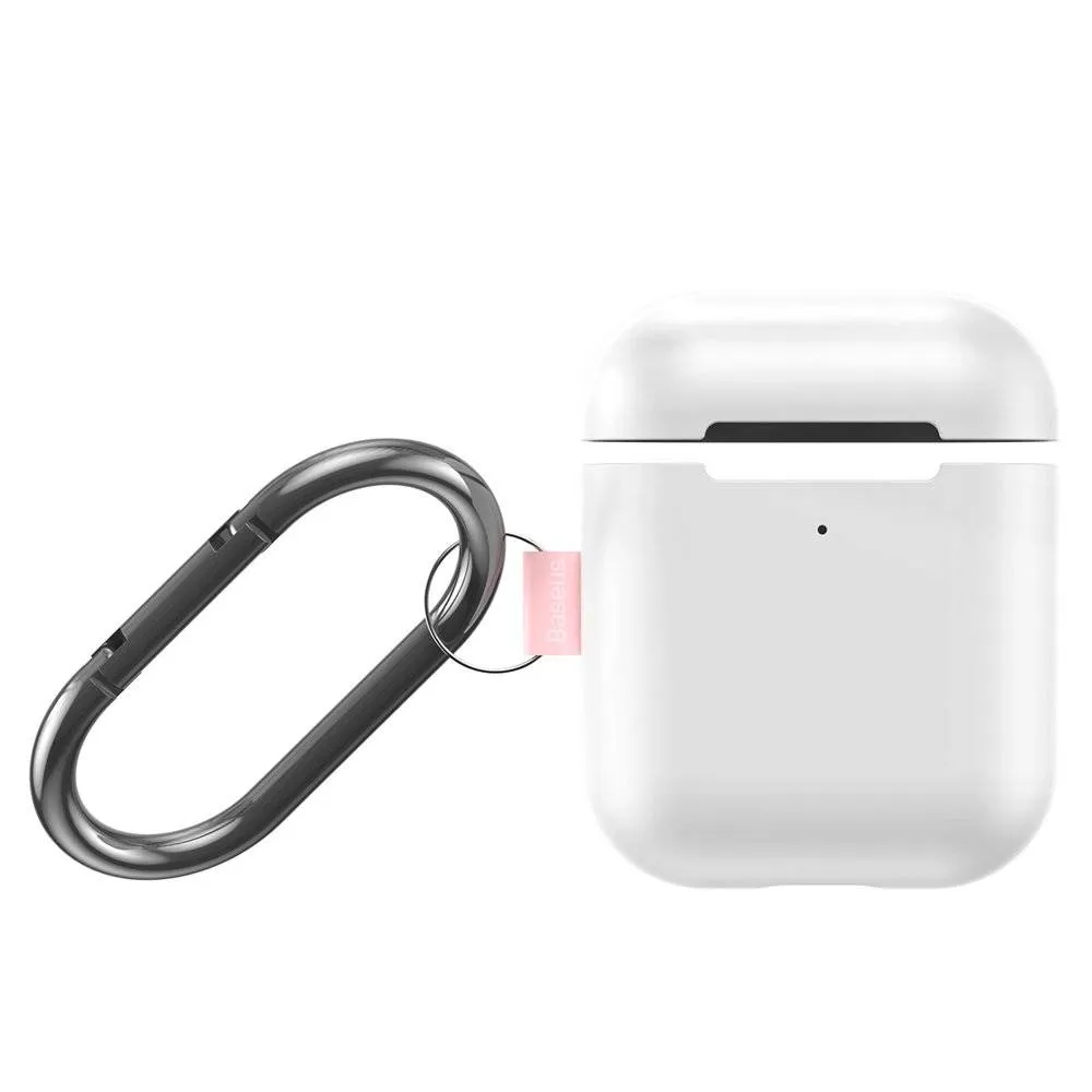 Baseus - Let "s go Woven Lable Hook Protective Case For Pods 1/2 Generation White & Pink