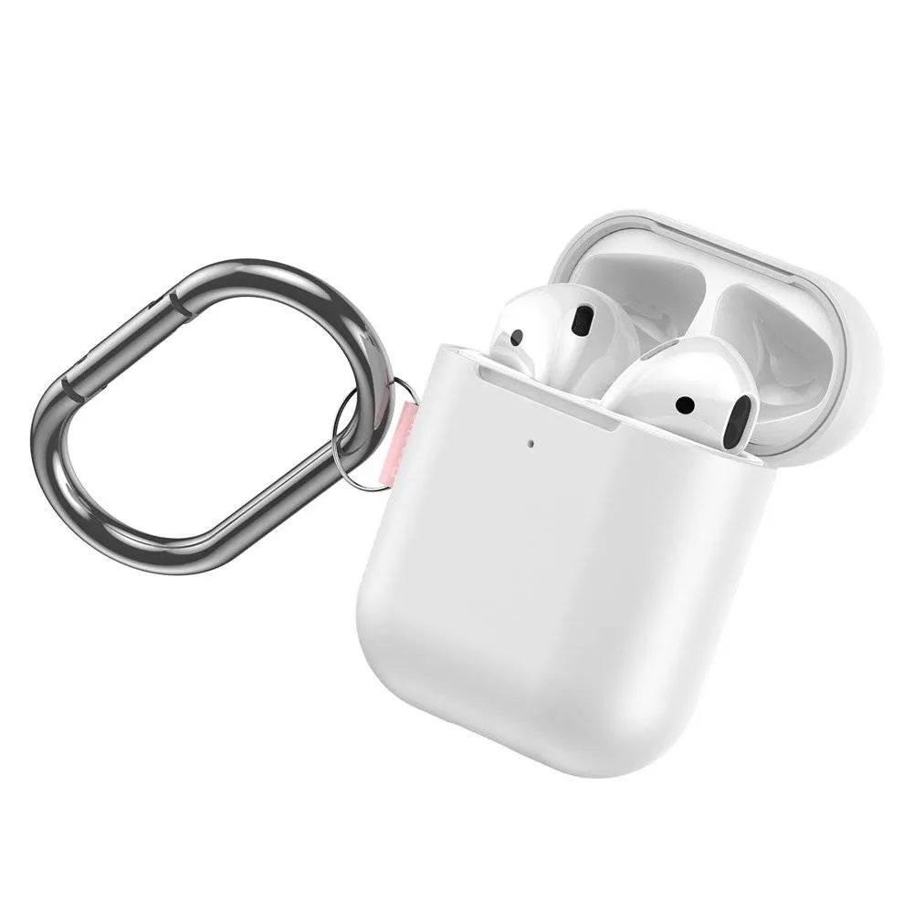 Baseus - Let "s go Woven Lable Hook Protective Case For Pods 1/2 Generation White & Pink