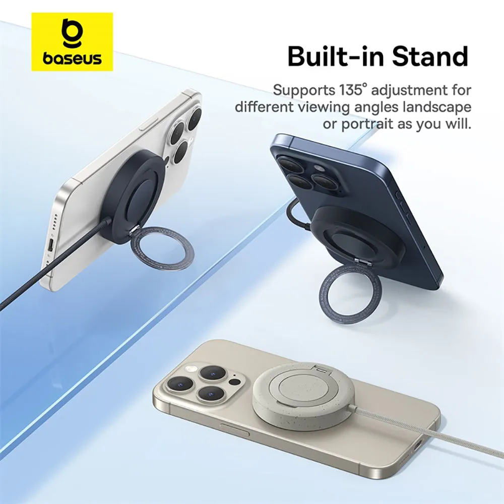 Baseus Simple Mini4 Magnetic Wireless Charging Stand Qi2 15W - Starry Black