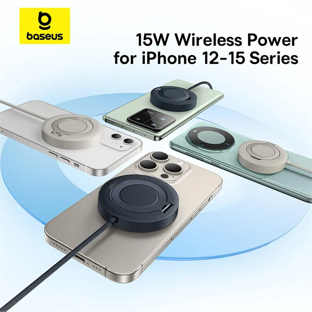 Baseus Simple Mini4 Magnetic Wireless Charging Stand Qi2 15W - Starry Black