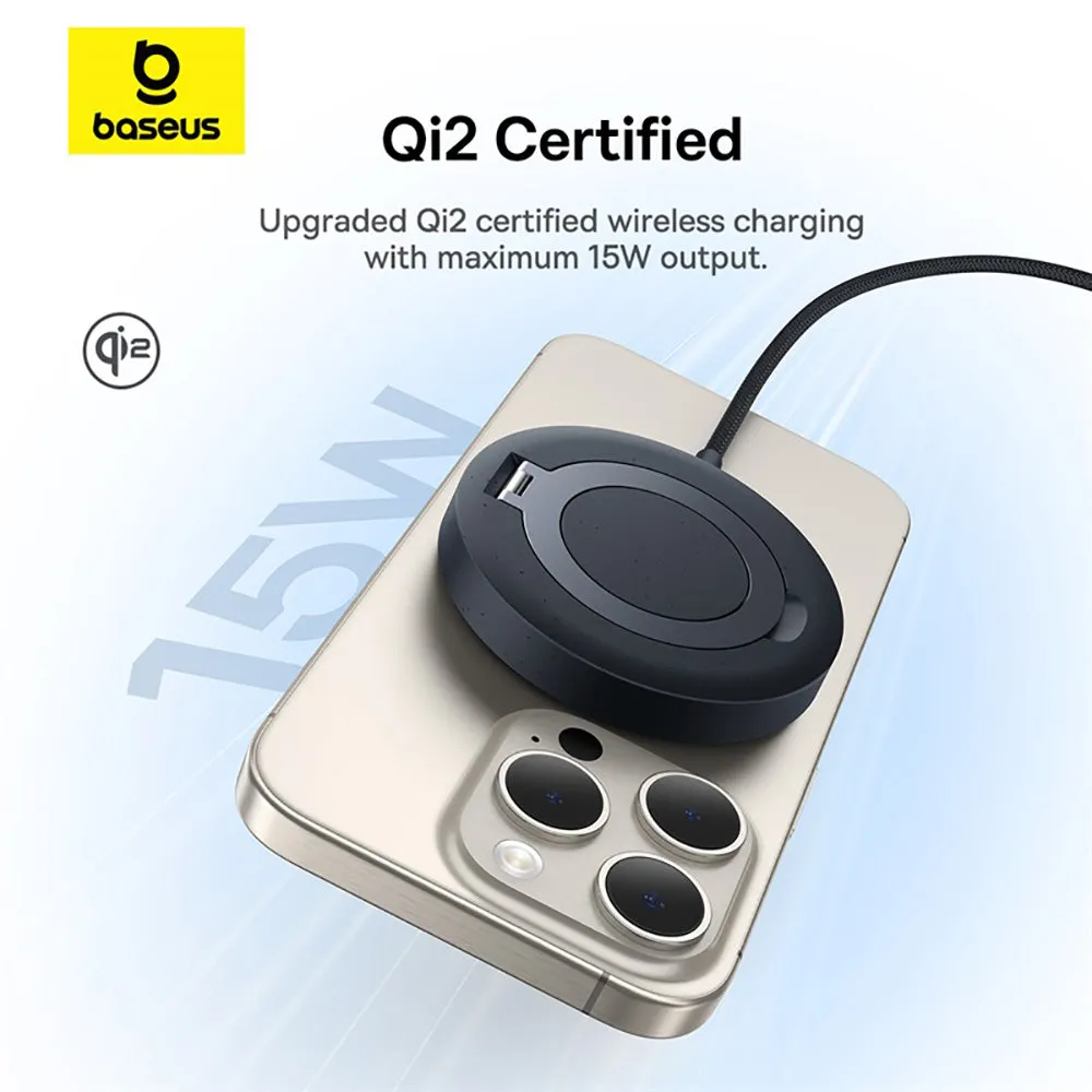 Baseus Simple Mini4 Magnetic Wireless Charging Stand Qi2 15W - Starry Black