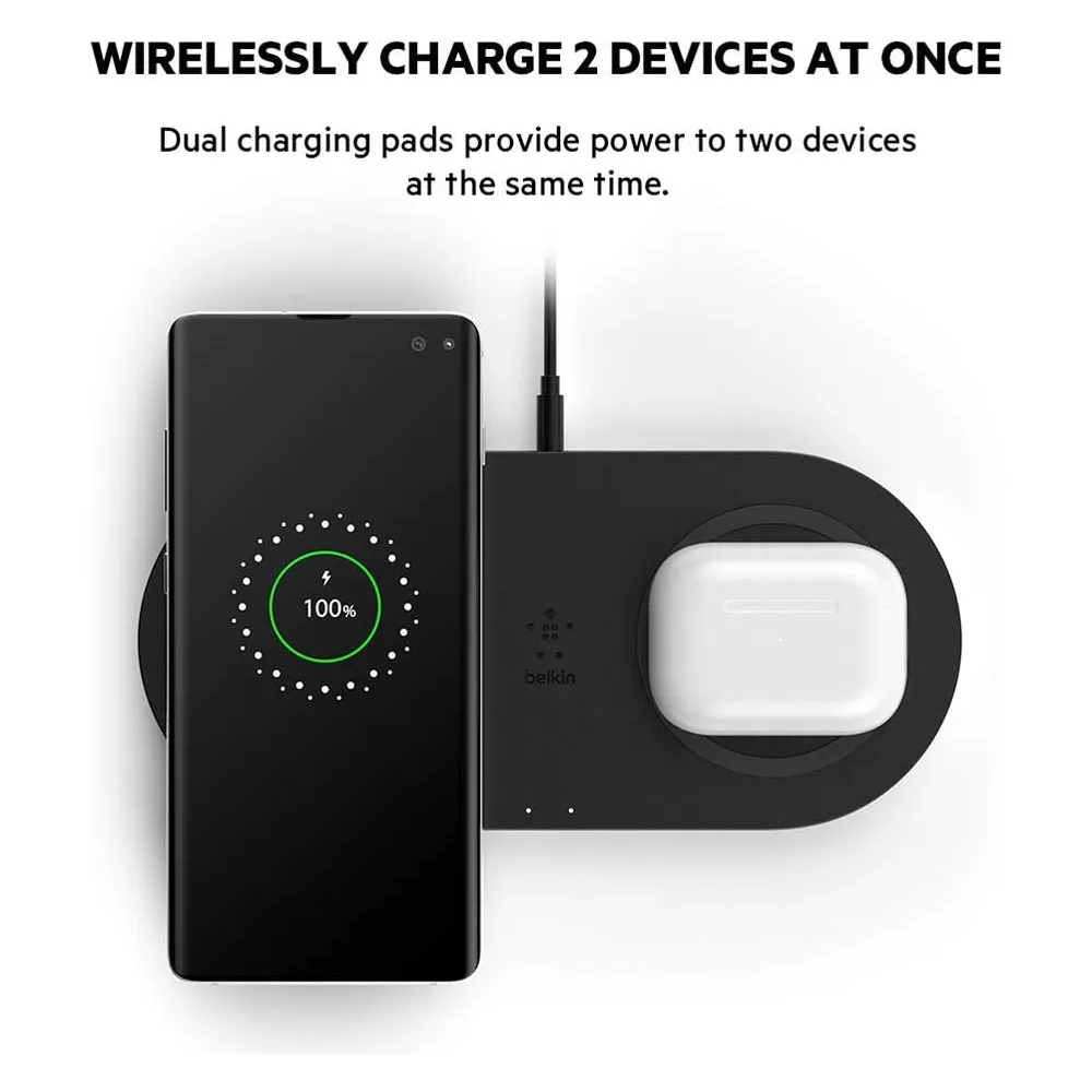 Belkin Boost↑Charge™ 15W Dual Wireless Charging Pads Black