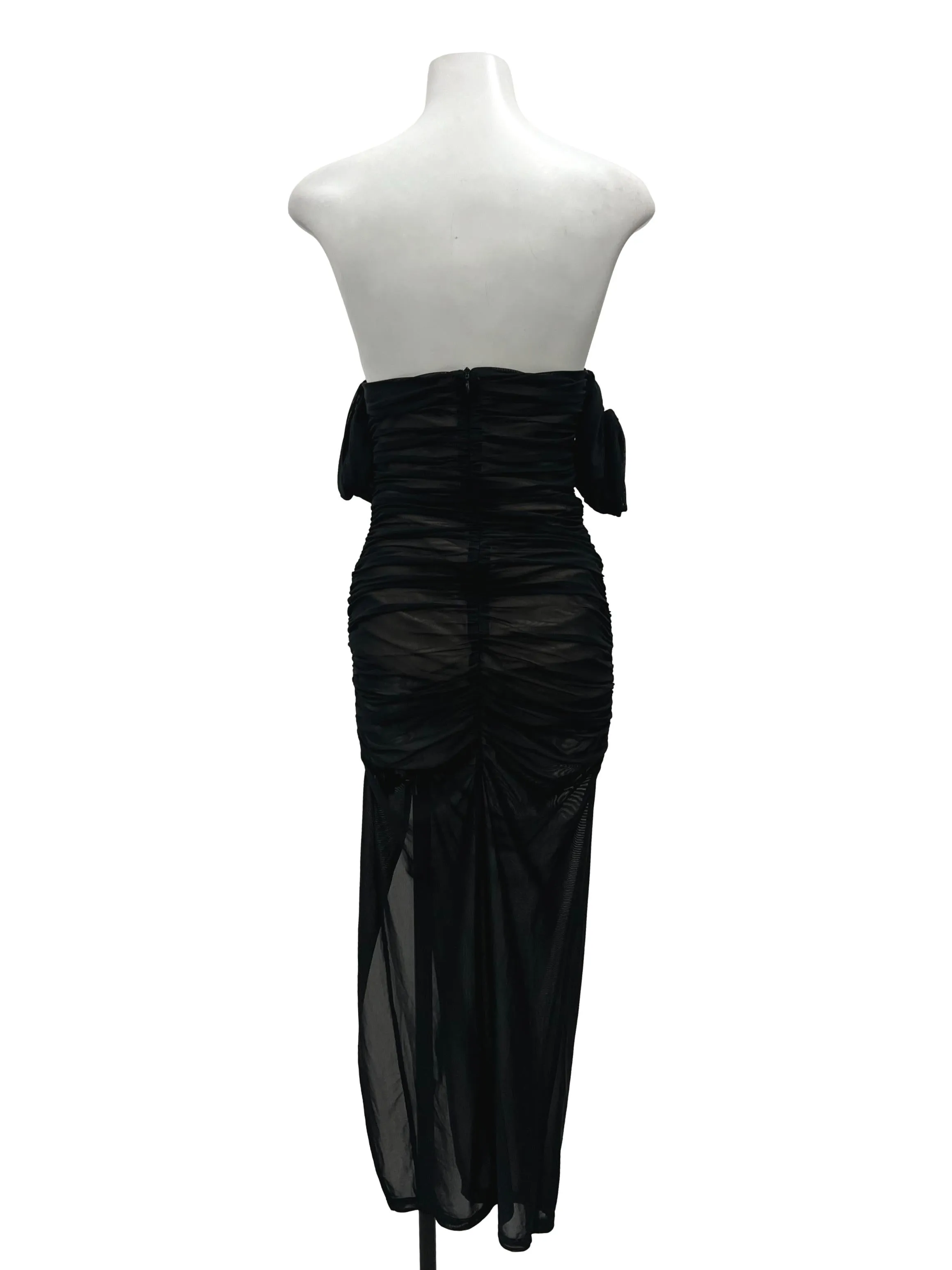 Black Ruched Dress