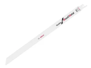 Bosch S 1222 VF Flexible Sabre Blade Wood & Metal 300mm Pack of 5
