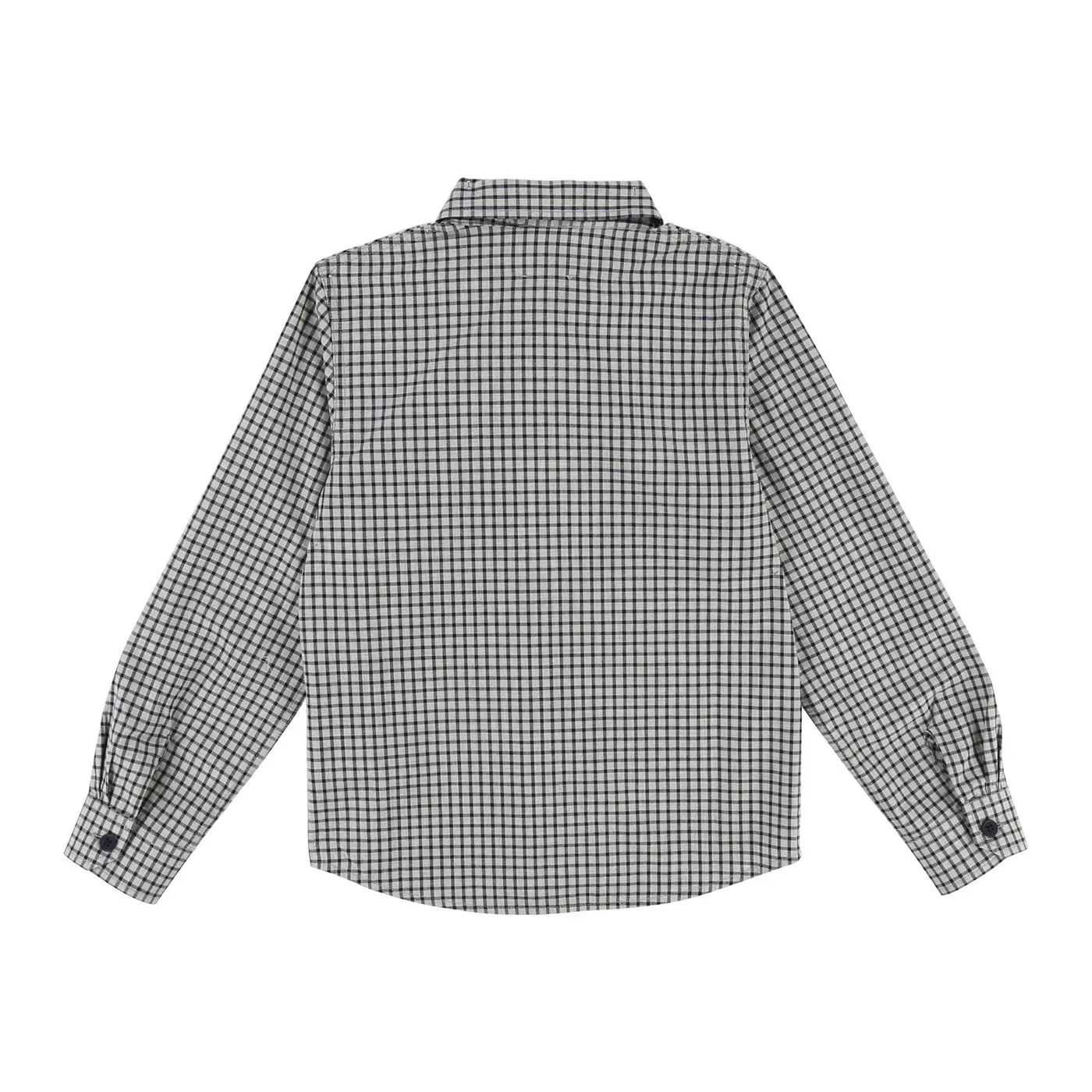 Boys Grey Check Cotton Shirt