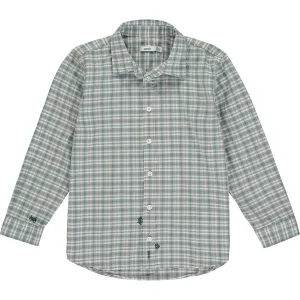 Boys Smart Green Check Shirt