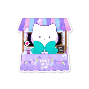 Bubble Kittea Shoppe Sparkly Sticker