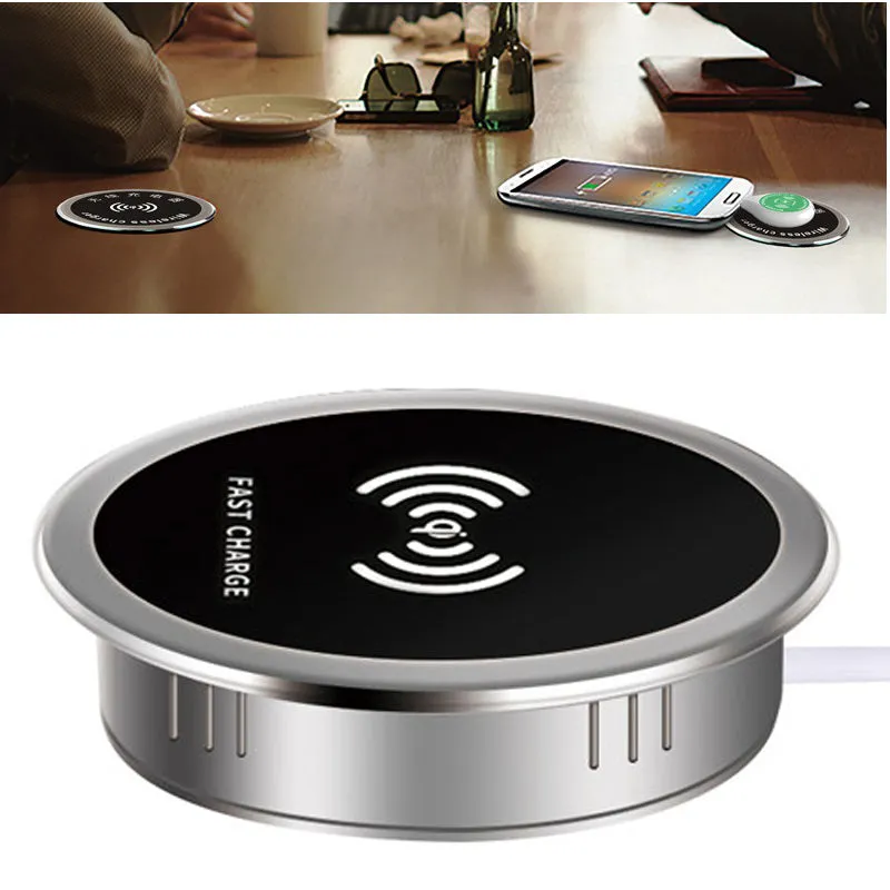 Built in Desktop Device Fast Wireless Charger 15W Quick Charger 3.0 Embedded Type C Charger 15W
