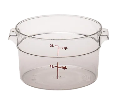 Cambro RFSCW2135 Round Storage Container 2 Qt. Plastic Clear, NSF