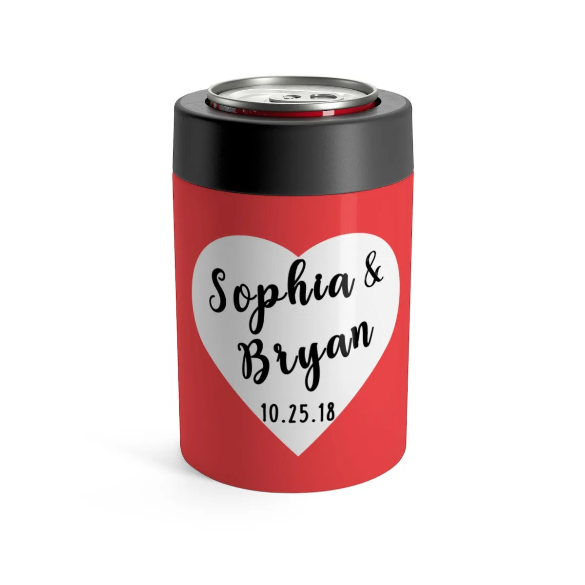 Can Cooler Heart Couple Names Can Holder