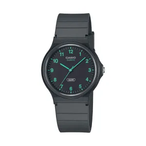 Casio Analogue Water Resistant Black Resin Band MQ24B-8B
