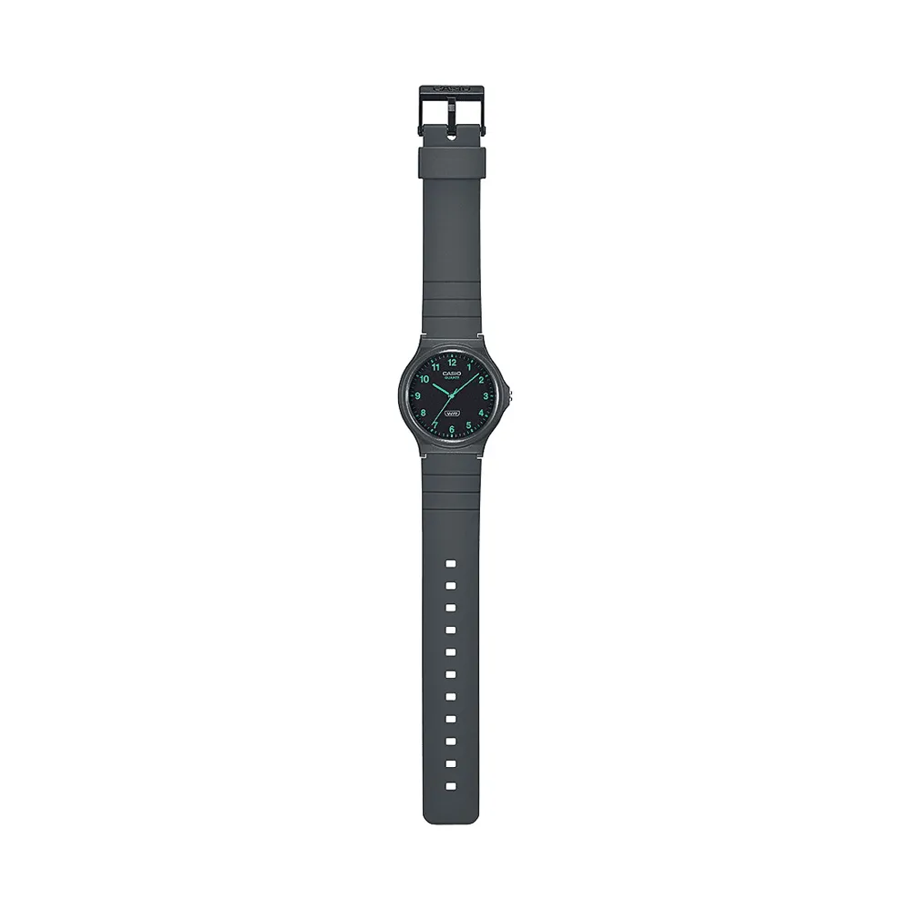 Casio Analogue Water Resistant Black Resin Band MQ24B-8B