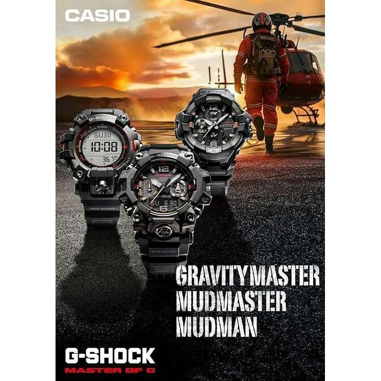 CASIO G-SHOCK GRAVITYMASTER BLUETOOTH SOLAR ANALOG BLACK MEN WATCH GR-B300EC-1AJF