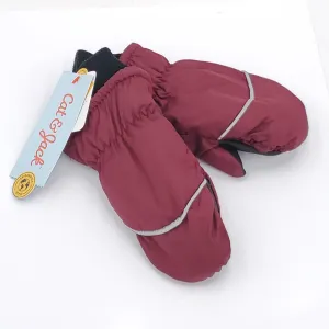 Cat & Jack 12-24 Months Girl’s 3M Thinsulate Water Resistant Burgundy Mittens