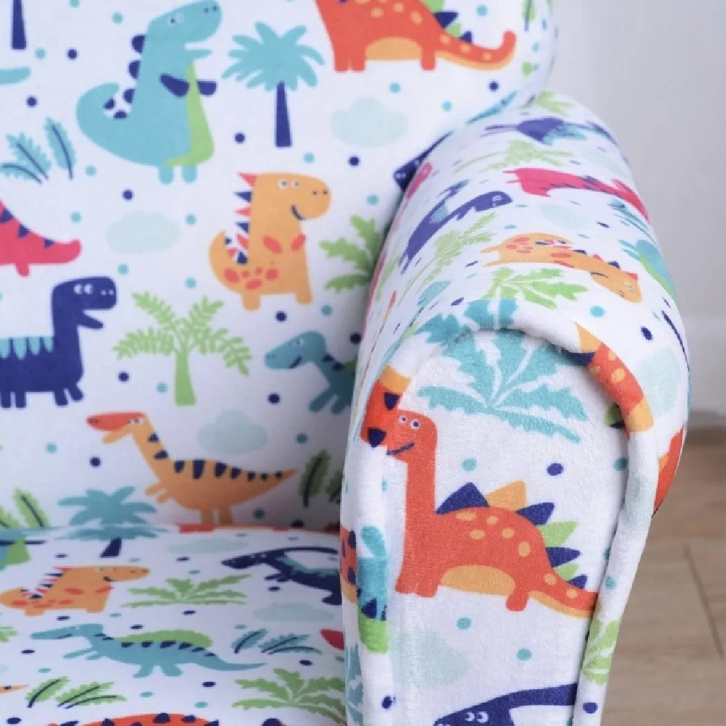 Children’s Dinosaur Design Armchair | Multicoloured | 3-9 Years