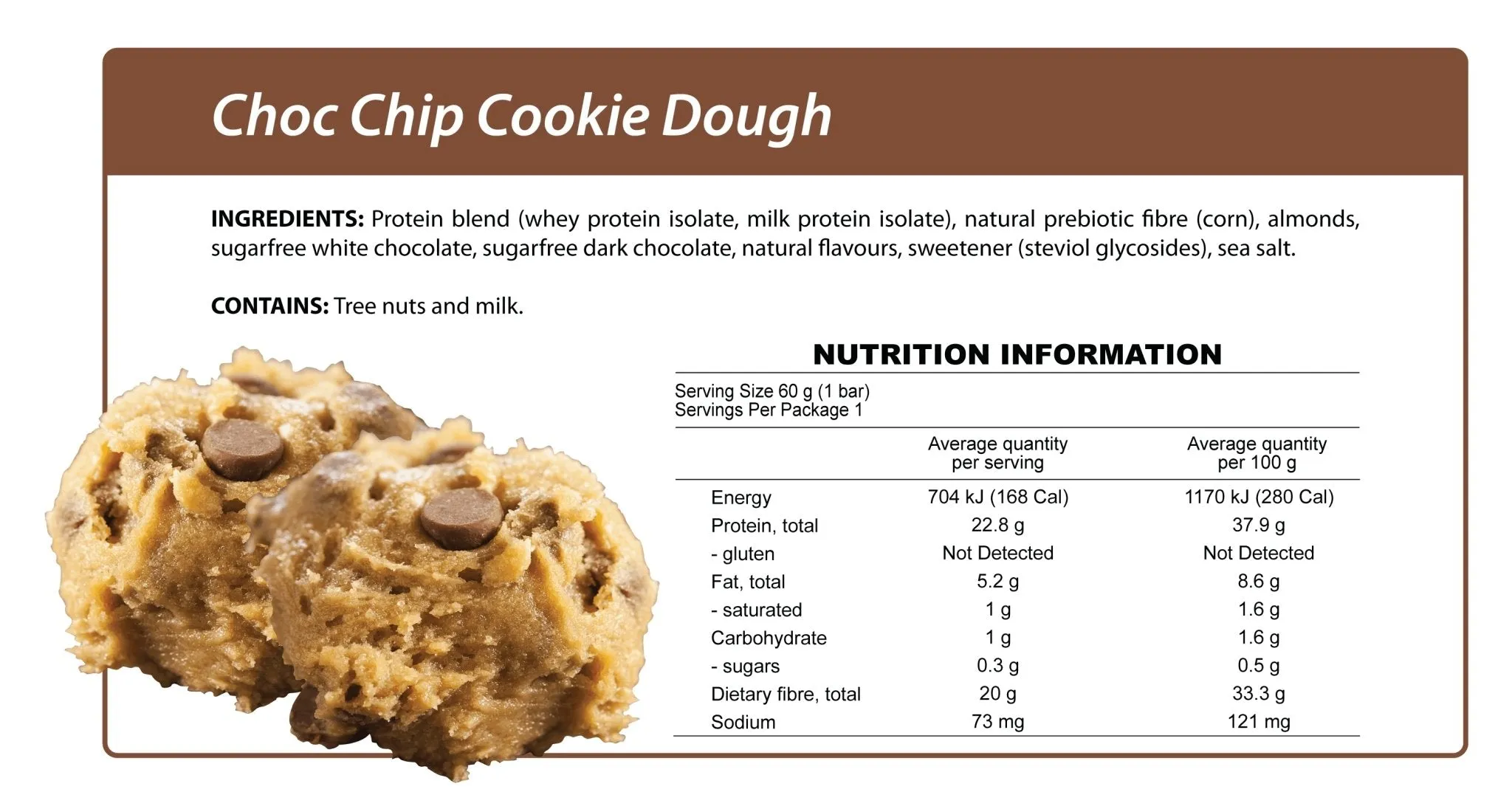 Choc Chip Cookie Dough Smart Protein Bar