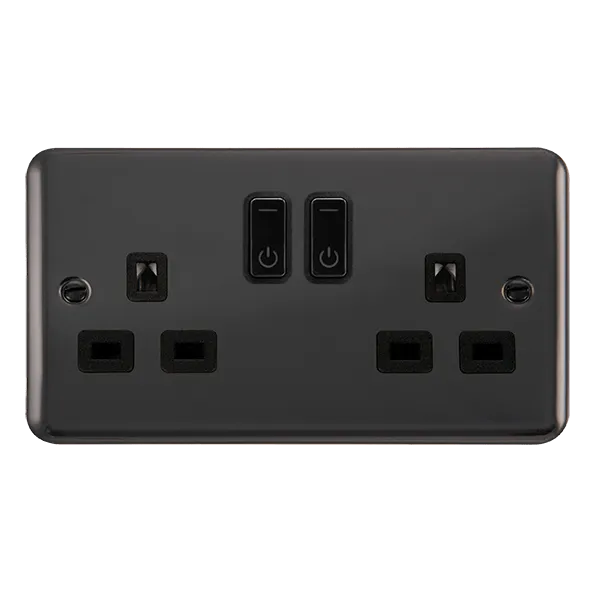 Click Deco Plus DPBN30536BK Ingot 13A 2G RF Smart Socket - Black Nickel (Black)