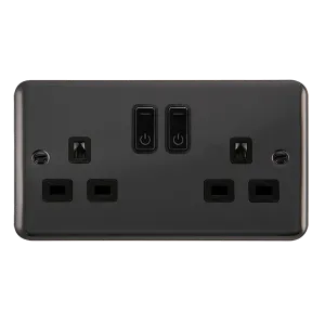 Click Deco Plus DPBN30536BK Ingot 13A 2G RF Smart Socket - Black Nickel (Black)