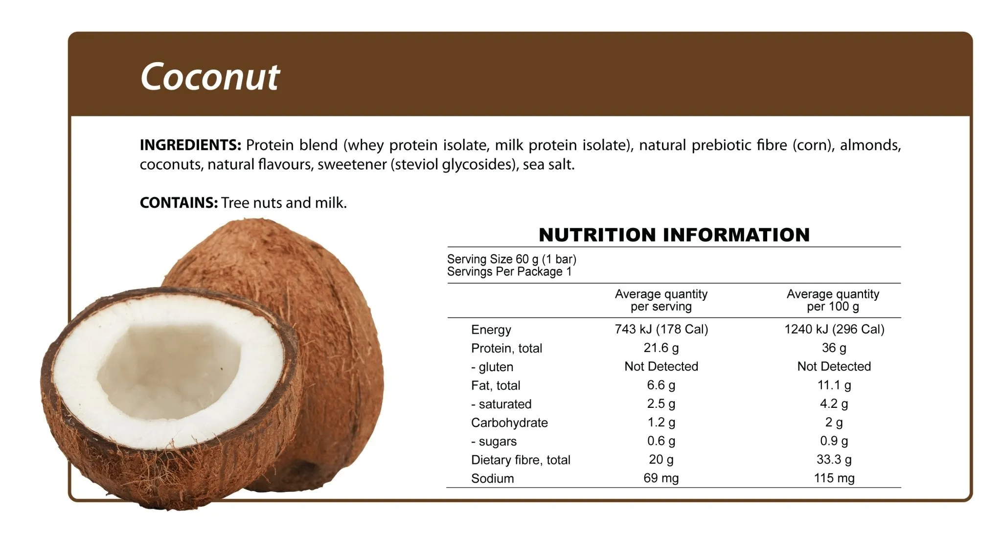 Coconut Smart Protein Bar - Best Before 01 Mar 2025