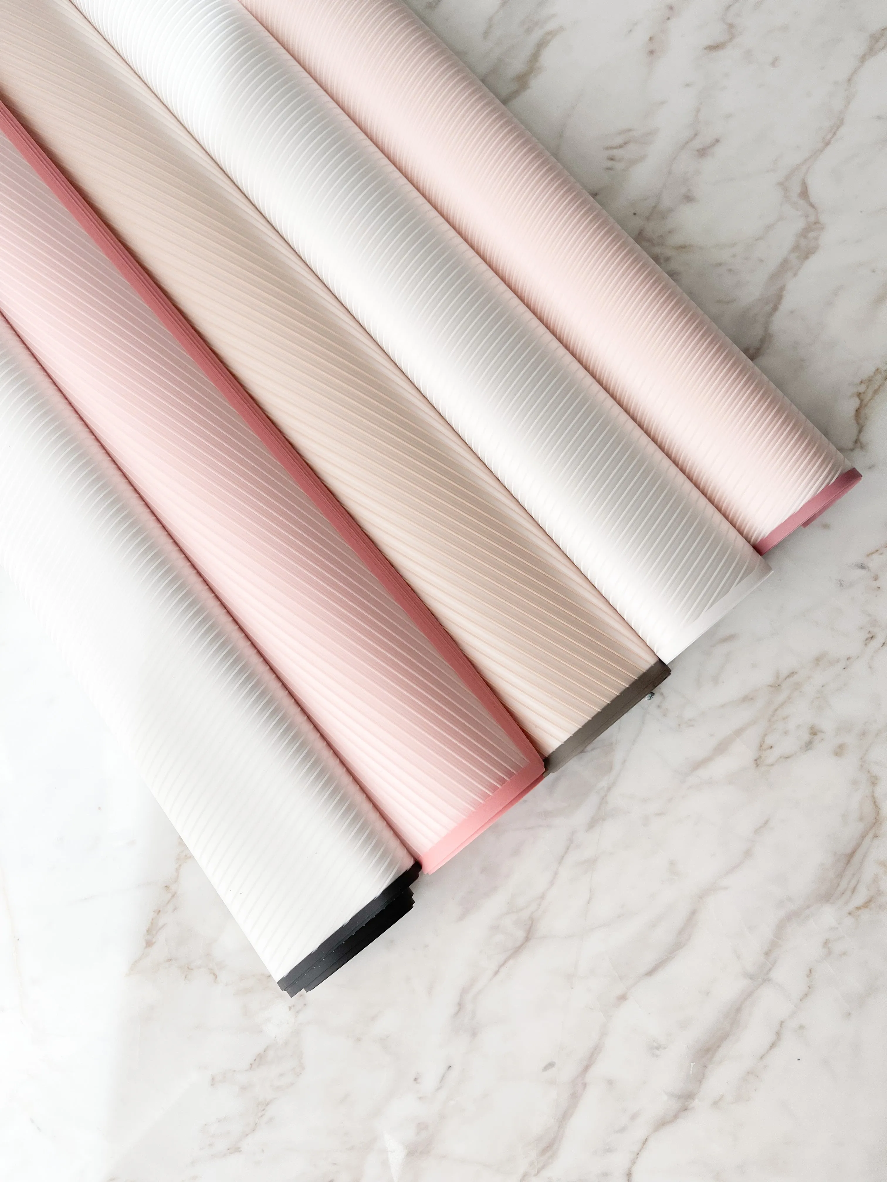 Colorful WATERPROOF TRANSPARENT Wrapping Paper WITH WHITE LINE