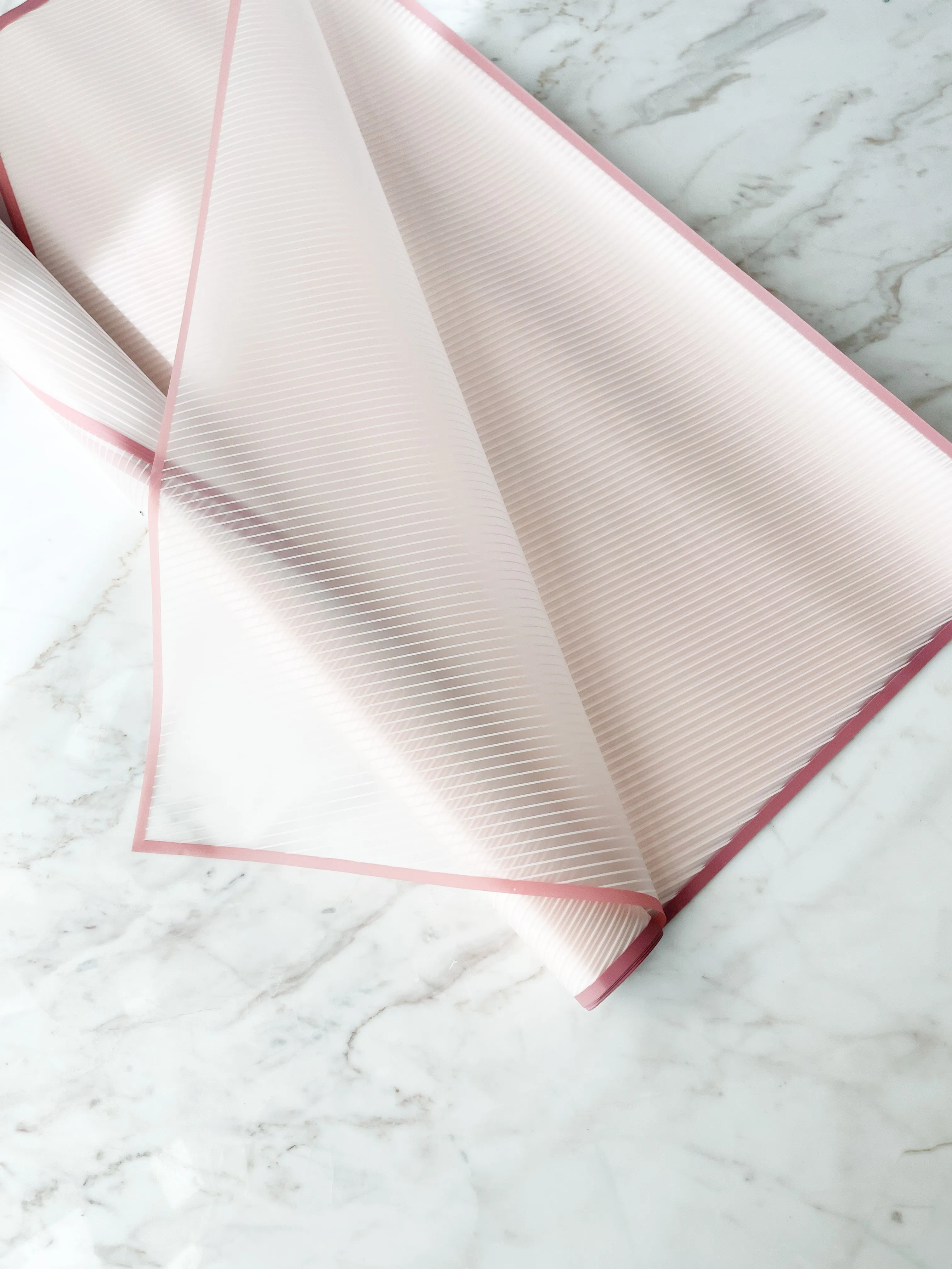 Colorful WATERPROOF TRANSPARENT Wrapping Paper WITH WHITE LINE