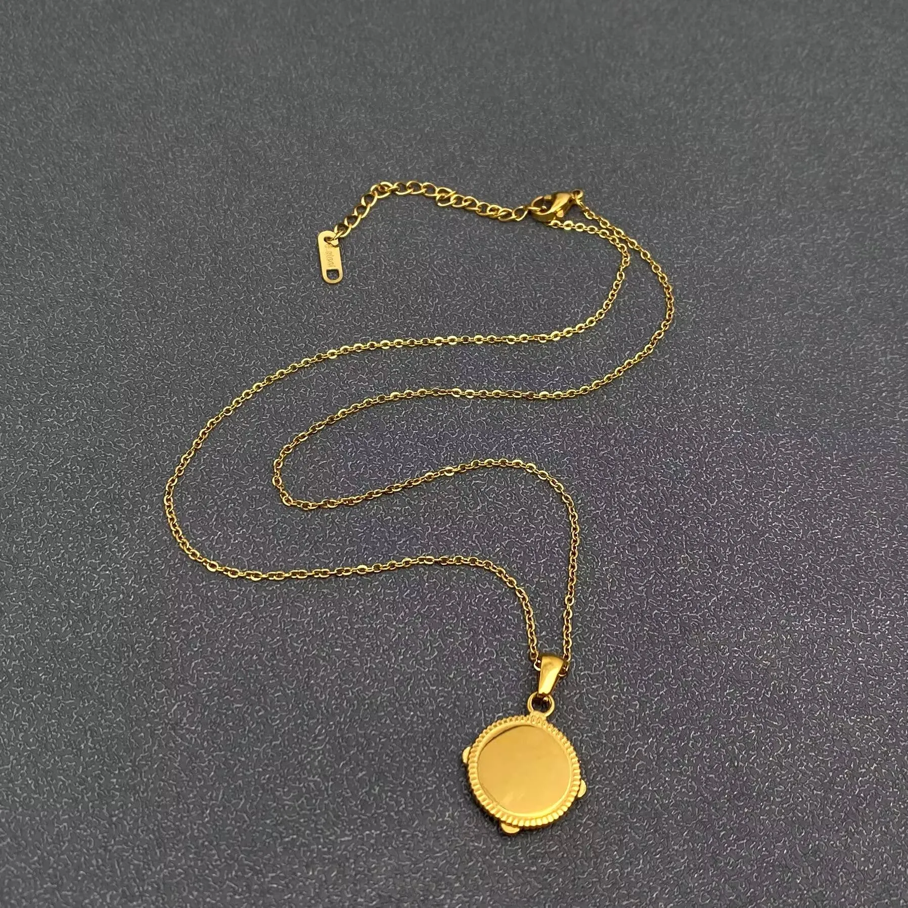 Compass Charm Water Resistant 18K Necklace