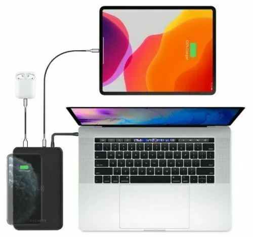 Cygnett ChargeUp Edge   27000 mAh PowerBank USB-C Laptop and Wireless Power Bank