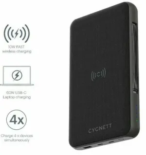 Cygnett ChargeUp Edge   27000 mAh PowerBank USB-C Laptop and Wireless Power Bank